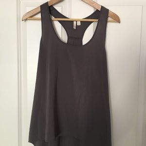 Nordstrom Gray Chiffon Tank Top